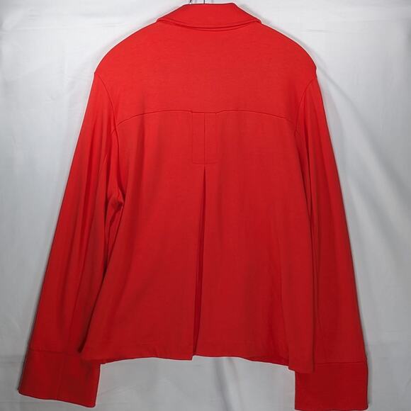 Chicos Women Red Knitt Button down blazer with pockets Size 3 - Picture 6 of 6